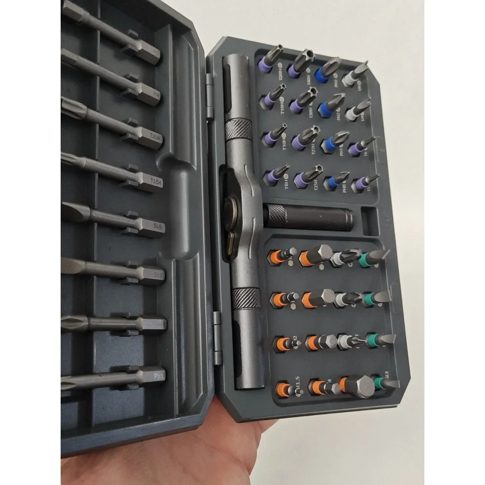 New 42 in 1 Magnetic Screwdriver Set Ratchet Screwdriver Set Case Multi Bit NIB‎